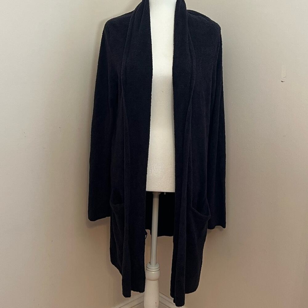 Barefoot Dreams Long Cardi Cardigan in Black - Picture 2 of 10